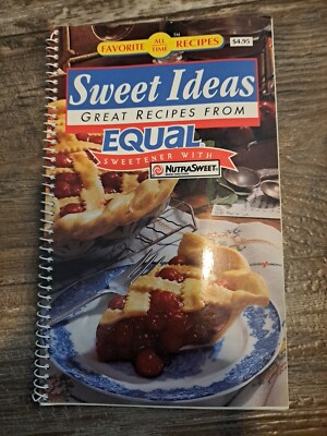 1996 Sweet Ideas Great Recipes From Equal Sweetner Paperback Cookbook