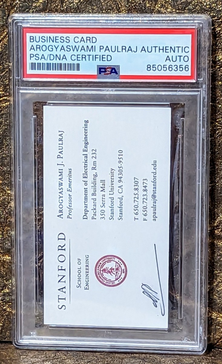 Arogyaswami Paulraj PSA/DNA Autograph Signed Business Card
