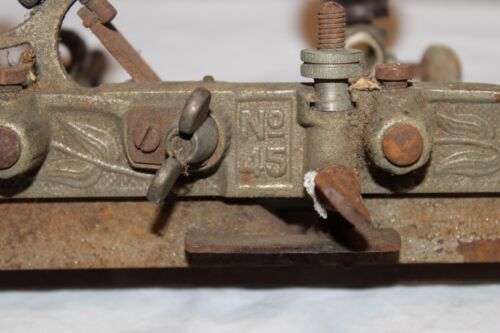 VINTAGE STANLEY NO 45 COMBINATION PLANE WOOD PLANE - Picture 2 of 24
