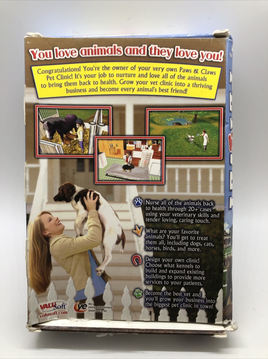 Paws and Claws: Pet Vet/ clinic (CD-ROM, 2006, WIN 98/ME/XP
