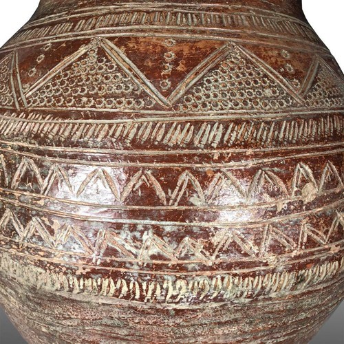 ANTIQUE WEDDING VESSEL BAMBARA PEOPLE INCISED TERRACOTTA MALI W. AFRICA 18TH C. - Bild 4 von 5