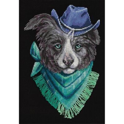 Panna counted cross stitch kit  ''Buddy. Dangerous'', 20,5x27cm, DIY