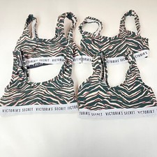 NEW Lot Of 4 Victorias Secret Bra Bralettes Small Unlined Animal Print 0919