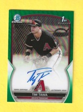 2023 Bowman Chrome Tim Tawa Autograph Auto Green Refractor #'d 85/99 Rookie