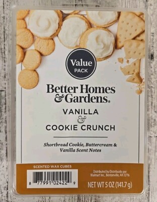 Better Homes & Gardens Melts Vanilla & Cookie Crunch 5 Oz 12 Cubes Value Pack