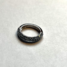 Sterling Silver Light BLue Topaz Band Ring sz 5