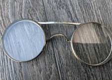 Vintage Wire Rim Metal Safety Goggles, Kings Saniglas, Alco - Steampunk 1900's