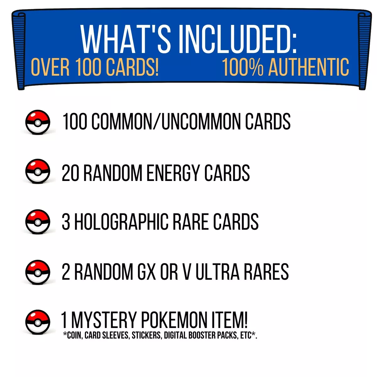 100 Pokemon Cards Plus 20 Energy - Bonus 2 Legendary and/or Ultra