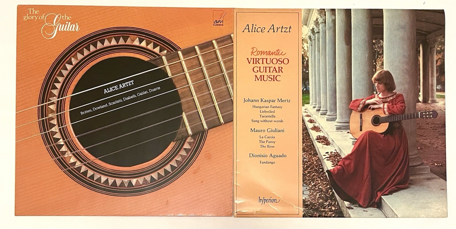 ALICE ARTZT GLORY OF THE GUITAR AVM CLASSICS LP Vinyl 1988 true mint BRITTEN