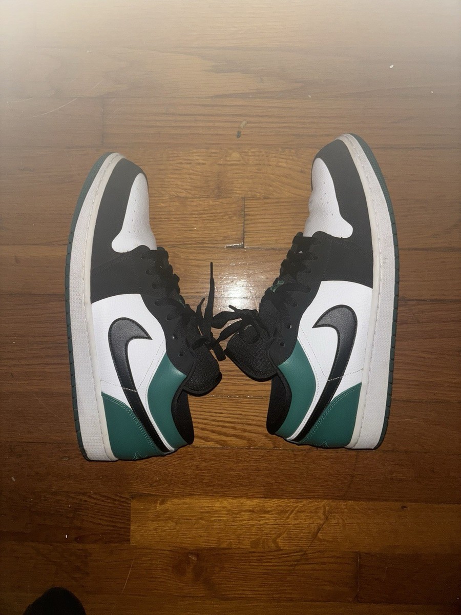 靴 AirJordan 1 Low White Black Mystic Green Air Jordan 1 Low 'Mystic Green' - YouTube