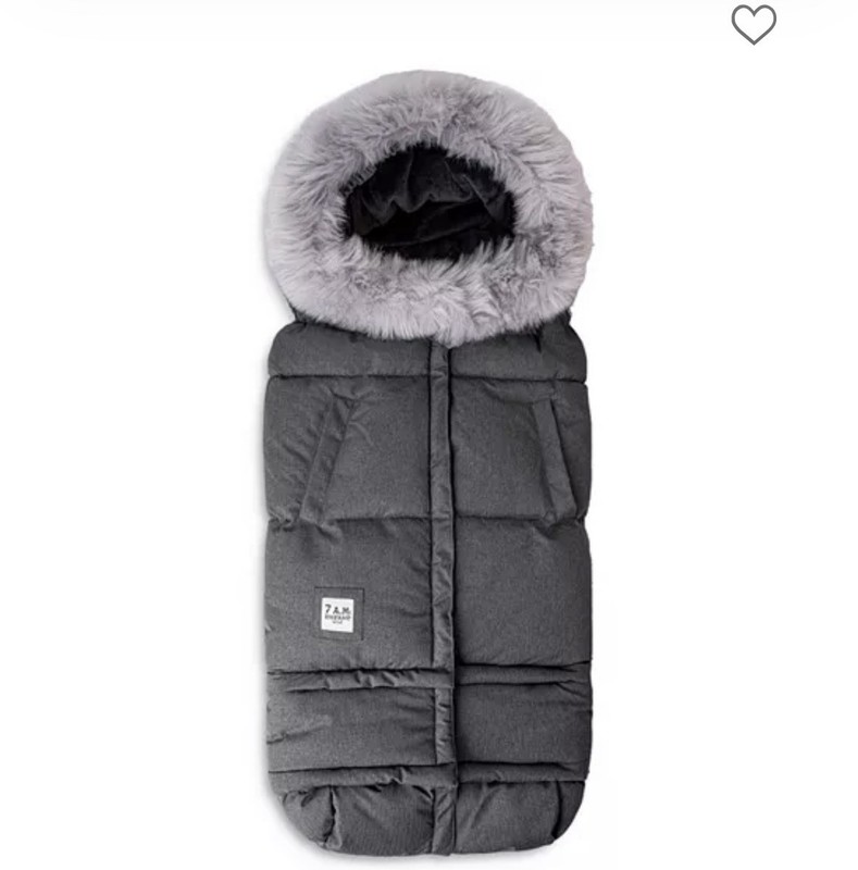7AM Enfant 212 Evolution Extendable Footmuff Blanket - Black Polar - 6M-4T