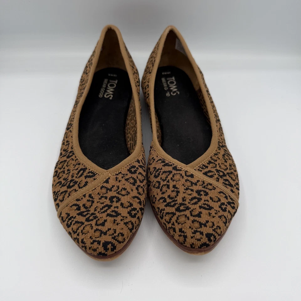 Toms Katie Flats Leopard Animal Cheetah Print Pointed Toe Women’s Size 8 - Image 4 of 4