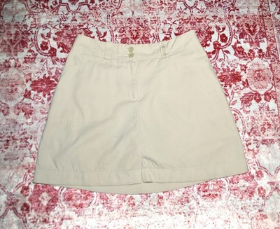 Nike Golf Womens Tour Performance Skort Tan Beige Solid Pockets Dri-Fit 4