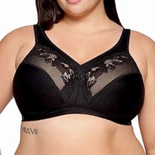 Glamorise 40D MagicLift Black Minimizer Support Bra NEW