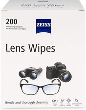 ZEISS Pre-Moistened Lens Cleaning Wipes, 200 Count Pack of 1 - Premium Optical