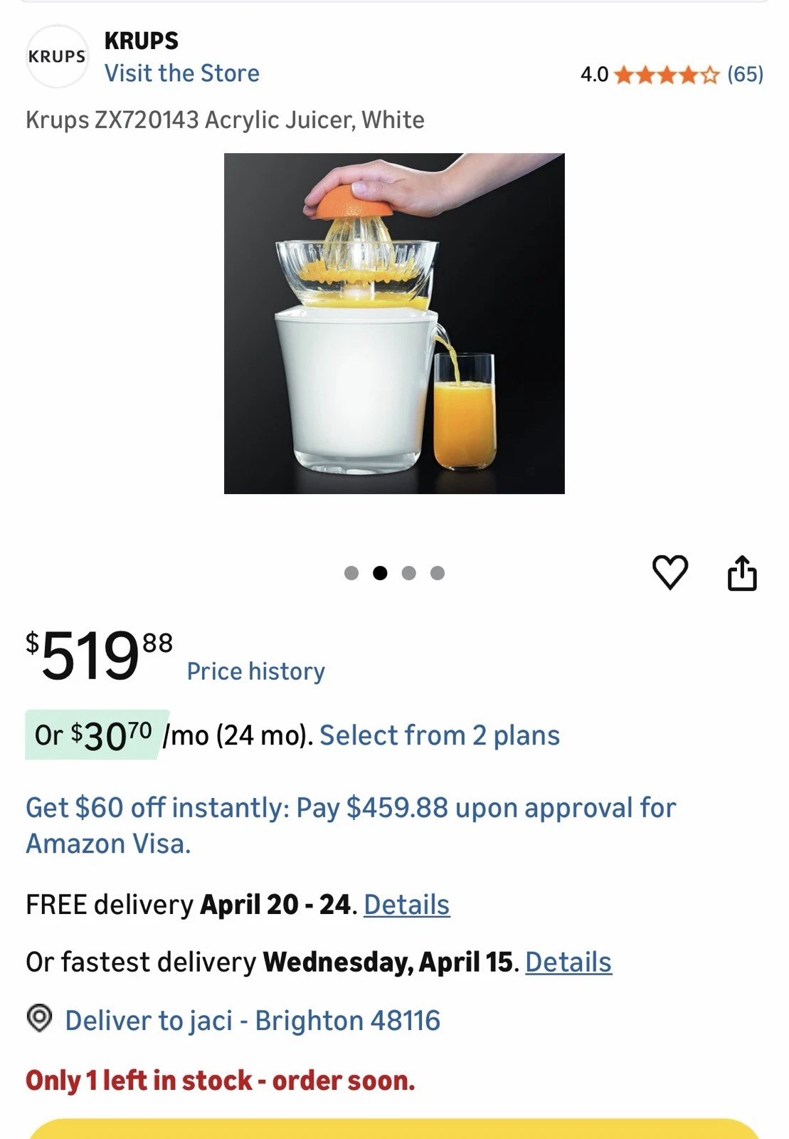 Krups Juicer