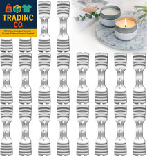 20 Pcs Metal Candle Wick Holders, Upgraded Candle Wick Centering Devices, Silver