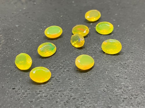 AAA Natural Ethiopian Yellow Fire Opal Oval Cut Loose Gemstone For All Jewelry - Picture 8 of 10