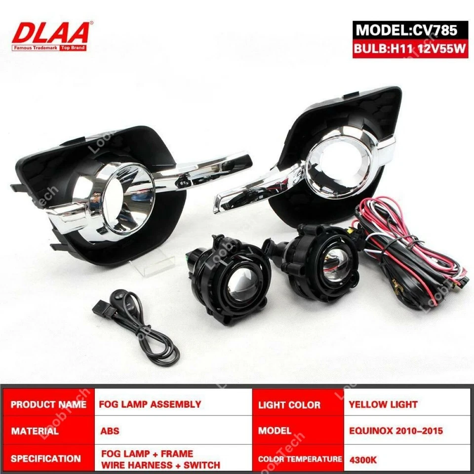 Halogen Fog Light Bumper Frame Cover Daytime Running Light For Holden Equinox - Image 2 of 4