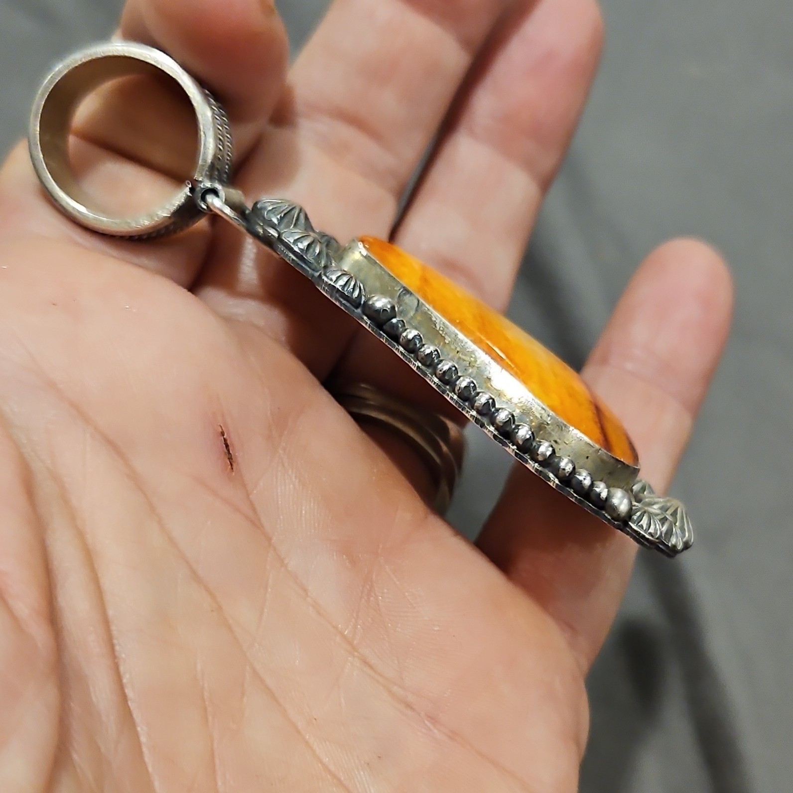 Stunning Native Made Statement Pendant by Jeff Ja… - image 3