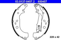 ATE Bremsbackensatz Hinten Fiat Doblo Fiorino Idea Qubo Opel Combo Lancia Musa