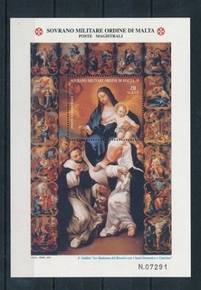 D498984 Malta Orden Militar S/S MNH Virgen del Rosario Domenico Caterina 2001