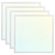 Luxrite 2x2 FT LED Panel Light 5CCT 20W/30W/40W 5000 Lumens Dimmable 4 Pack