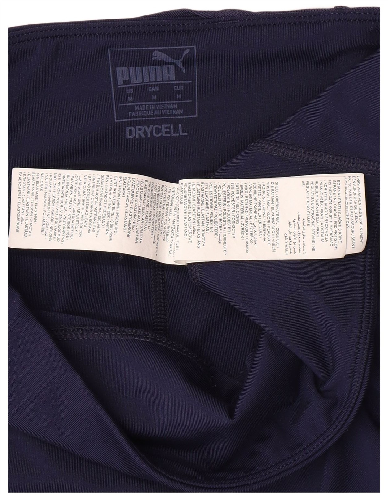 PUMA Womens Graphic Leggings UK 12 Medium  Navy Blue Polyester CW09 image 3