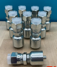 10x Parker Style 10643-6-4 Hydraulic Hose Crimp Fittings 1/4” Hose X 3/8” JIC