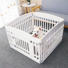 Pet Playpen Gate for Dogs Heavy Plastic Puppy Exercise Pen Small Pets Fence P...