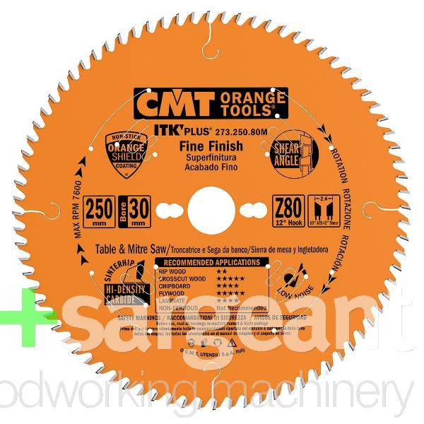 CMT 273 Circular Fine Saw Blade Thin Kerf D250 d30 K2.4 Z80 Price is Inc VAT@20%