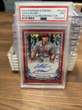 2024 Bowman Sterling Auto Aidan Miller True Red /5 Color Match