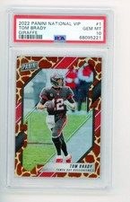 2022 PANINI NATIONAL VIP TOM BRADY GIRAFFE PRIZM SSP PSA 10 POP 2 RARE BUCS B1