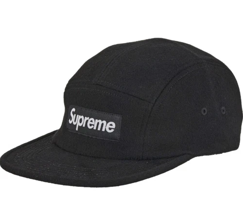 Casquette de camp en laine noire Supreme FW24