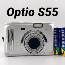 PENTAX Optio S55 Compact Digital Camera Tested Excellent Condition Silver