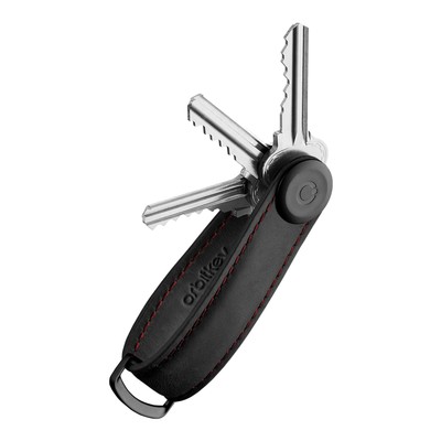 Crazy Horse Leather Key Organizer | Quiet Profile | Holds up to 7 Keys (Black)