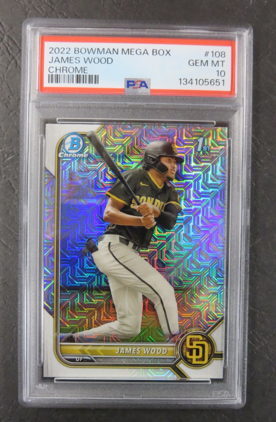 2022 Bowman Mega Box Chrome Mojo James Wood RC 1st PSA 10