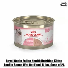 Royal Canin Feline Health Nutrition Kitten Loaf In Sauce Wet Cat Food, 5.1 oz, C