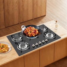 Kitchen 30" Cooktop Gas Cooking 5 Burners Built-In Stove Top Gas Cooktop