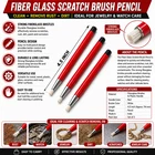 Pack of 3 Fiber Glass Scratch Brush Pencil Clean Remove Rust Dirt Jewelry Watch