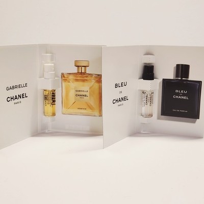 2-pc Gabrielle Chanel Essence + Bleu De Chanel Eau De Parfum 1.5 ml Sample Spray