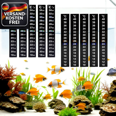 Aquarium Thermometer 10-40°C wasserfest selbstklebend für Süß- und Meerwassertes