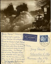 Rheinfall Switzerland 1958 RPPC postcard