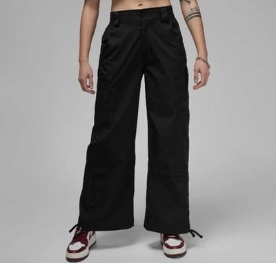 Nike Jordan Flight Womens Large Wide Leg Cargo Pants Black DZ3349-010 NWT $130