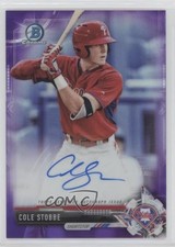 2017 Bowman Chrome Prospect Purple Refractor /250 Cole Stobbe #CPA-CS Auto 0it8