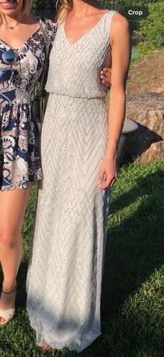 BHLDN Beaded Gown - Color Fog - Size 0 - Afbeelding 3 van 5