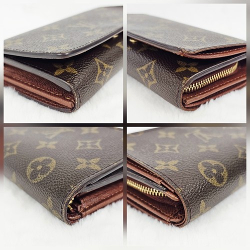 Louis Vuitton LV Monogram Brown Leather Bi-Fold Wallet Authentic - Picture 7 of 19