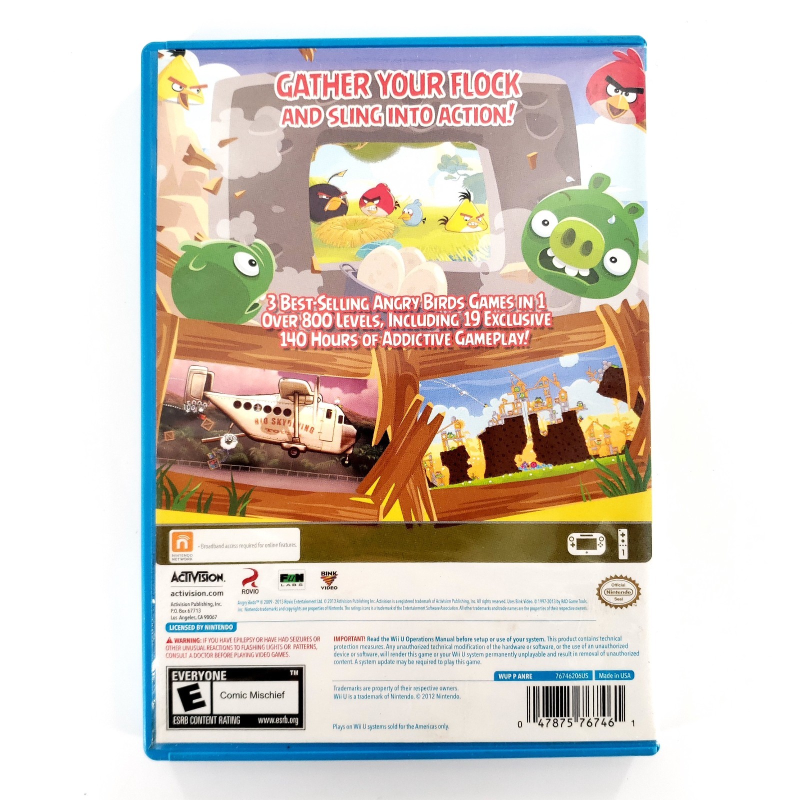 Angry Birds Trilogy (Nintendo Wii U, 2013) Complete Tested & Works ...