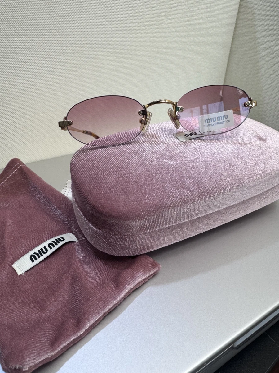 Pink Women's Miu Miu Sunglasses for sale | eBay
