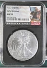 2023 American Silver Eagle NGC MS70 Early Releases Black Core